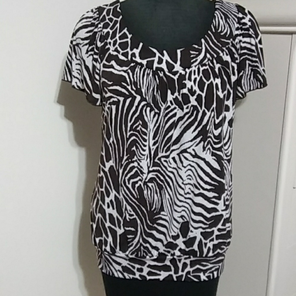 AGB Zebra Brown/White Top